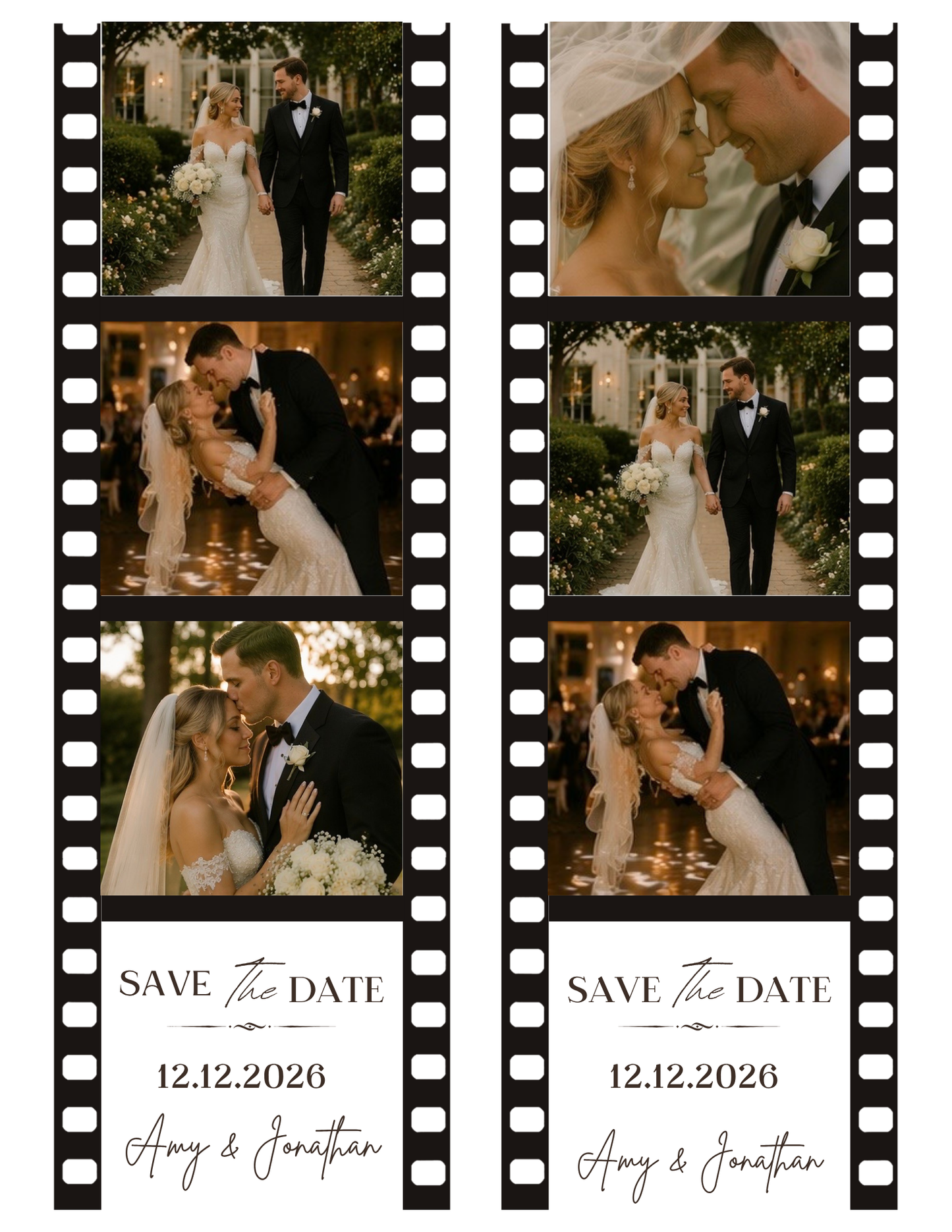 Vintage Film Strip Save the Date Digital Invite