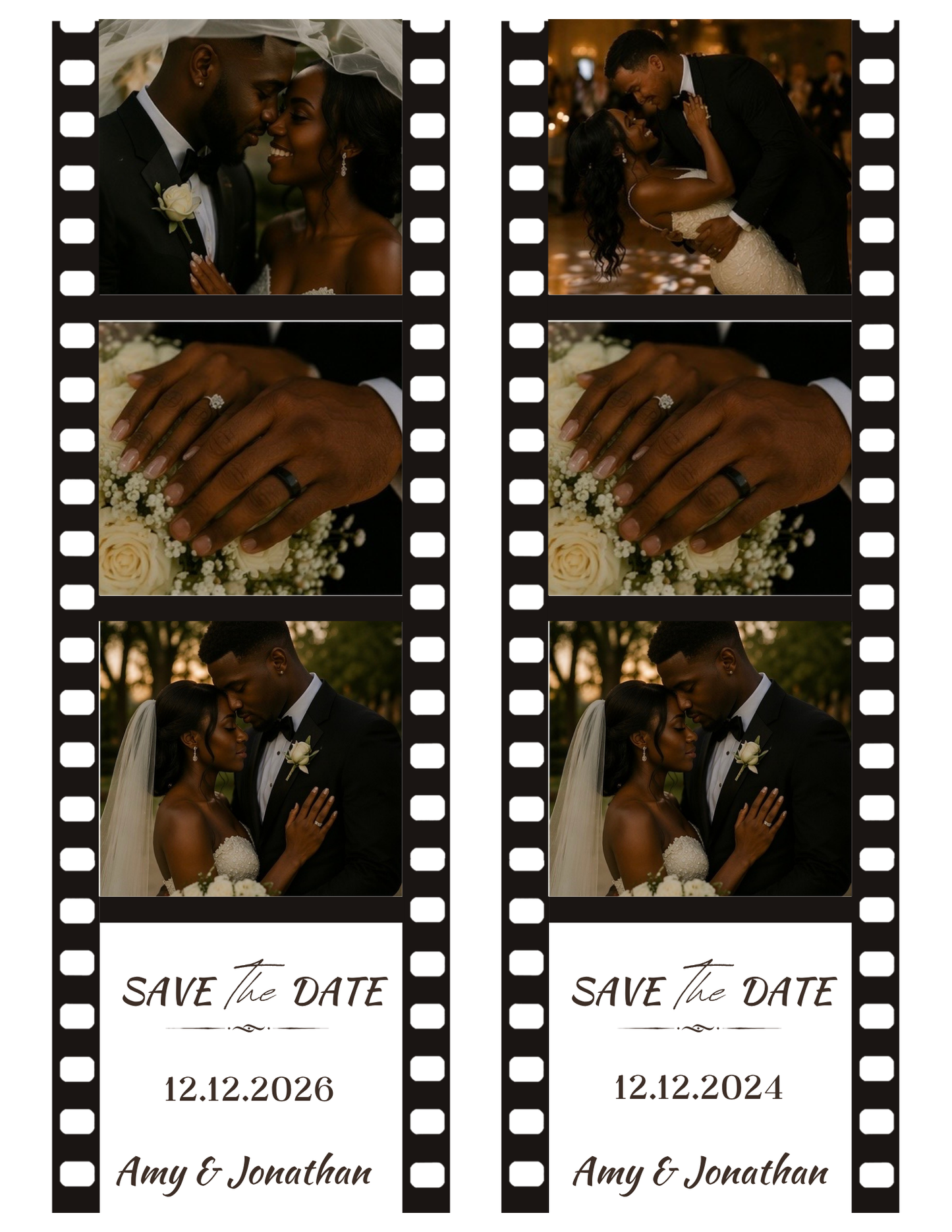 Vintage Film Strip Save the Date Digital Invite