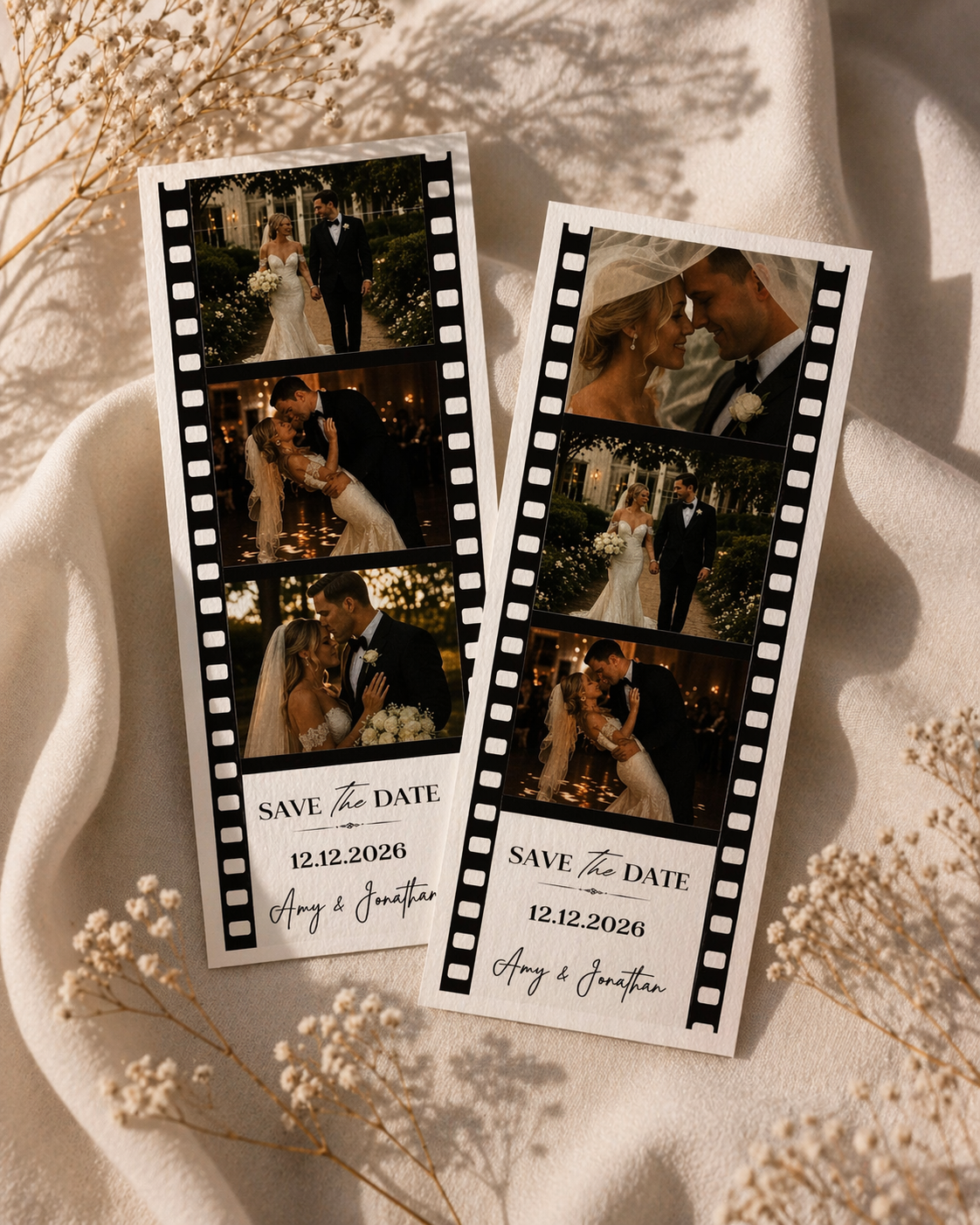Vintage Film Strip Save the Date Digital Invite