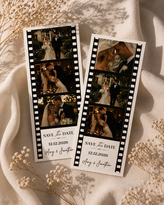 Vintage Film Strip Save the Date Digital Invite
