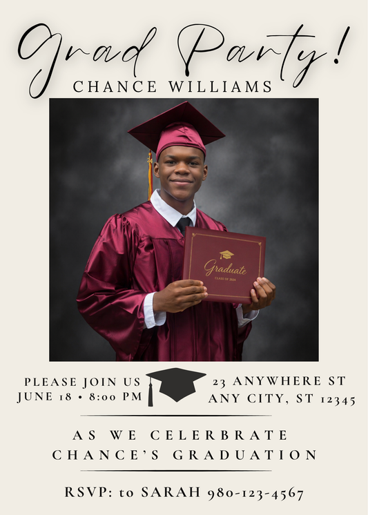 Digital Graduation Party Invitation