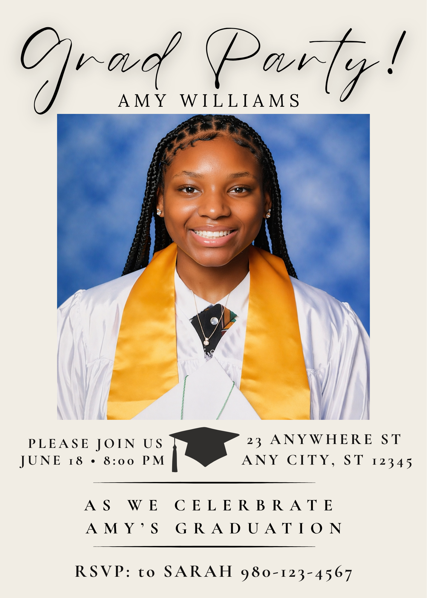 Digital Graduation Party Invitation