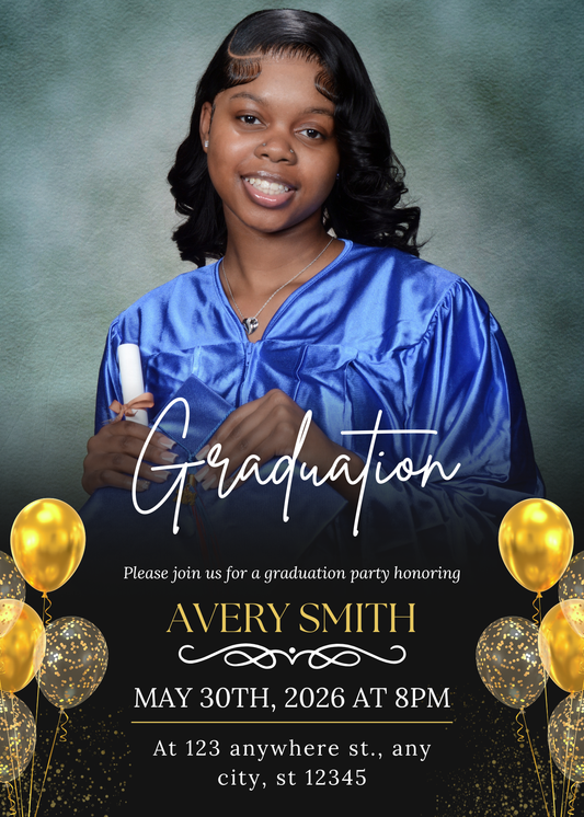Digital Graduation Party Invitation