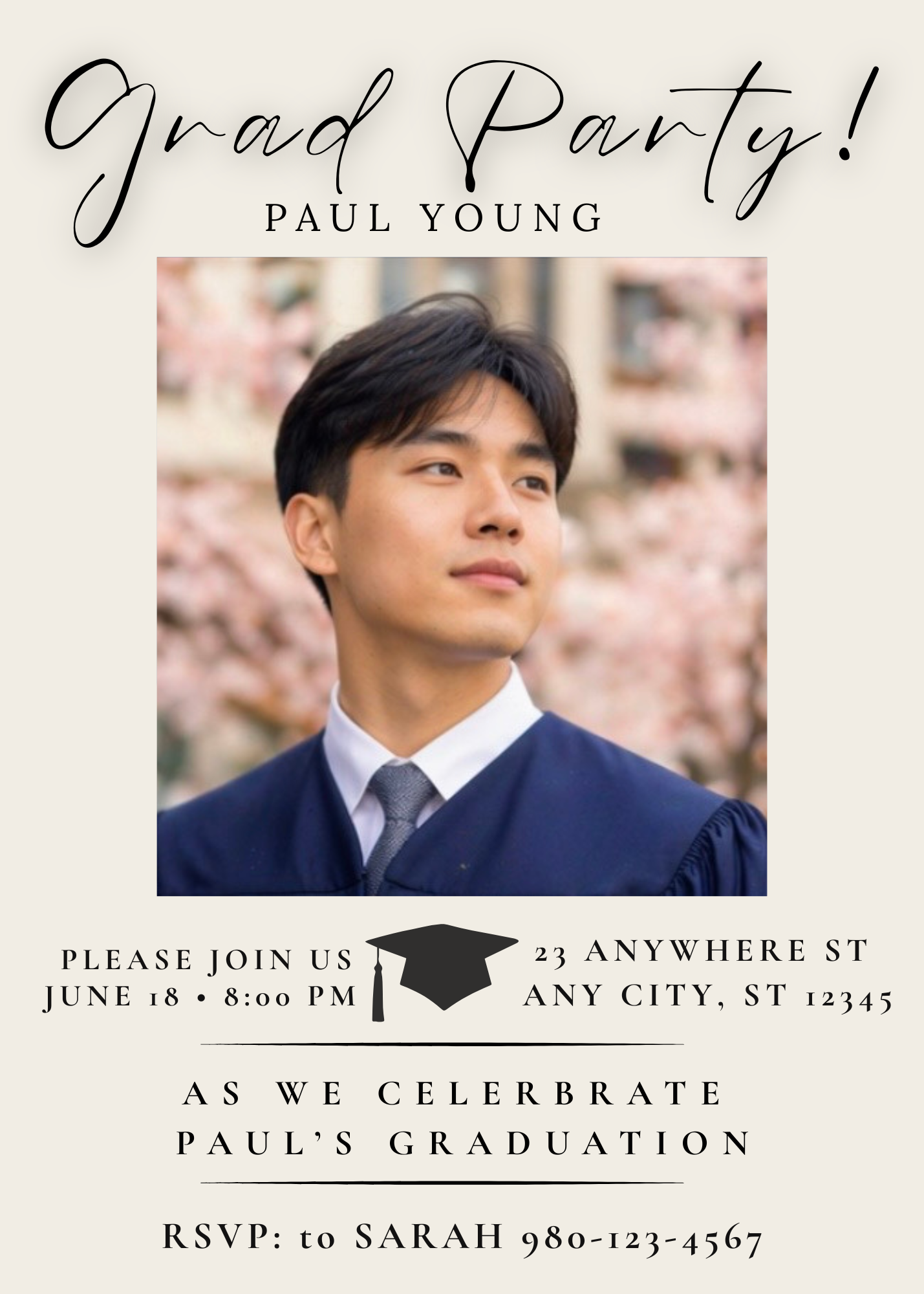 Digital Graduation Party Invitation