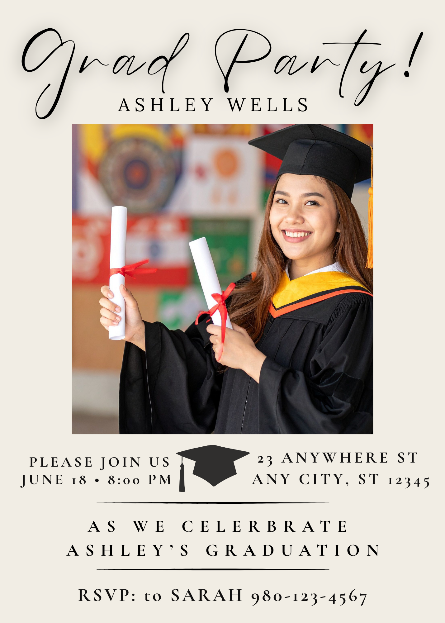 Digital Graduation Party Invitation