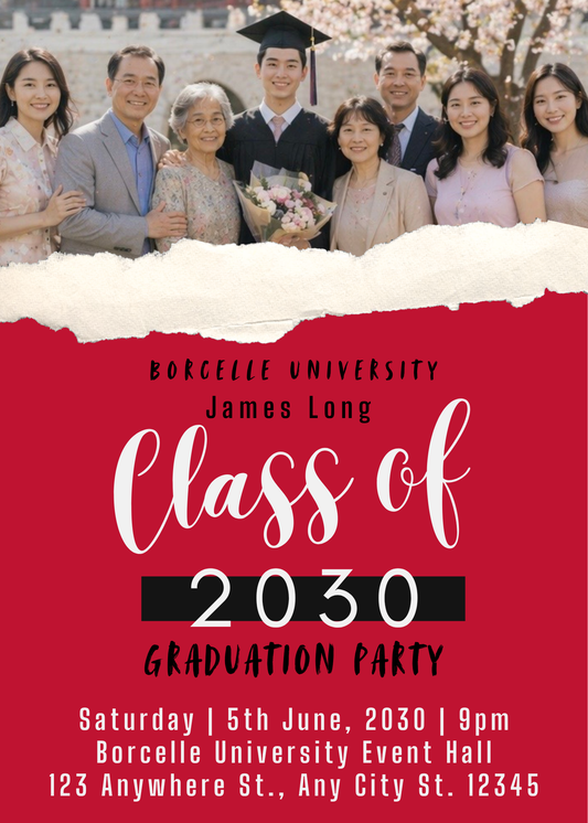 Digital Graduation Party Invitation