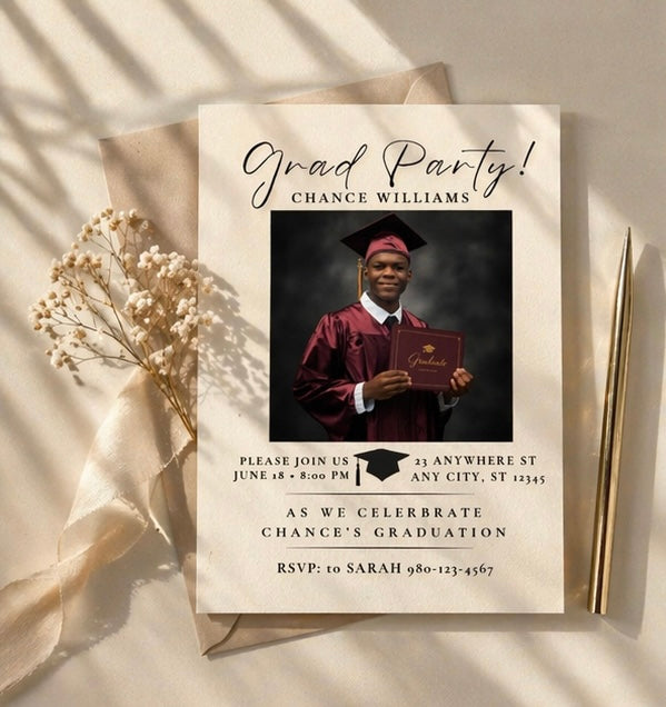 Digital Graduation Party Invitation